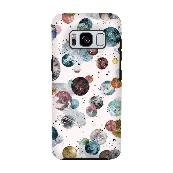 Galaxy S8 StrongFit Cosmic Planets and Constellations Multicolored by Ninola Design