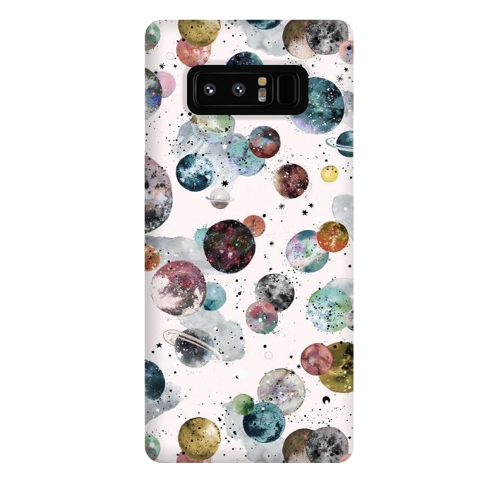 Galaxy Note 8 StrongFit Cosmic Planets and Constellations Multicolored by Ninola Design
