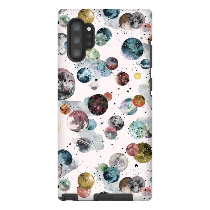 Galaxy Note 10 plus StrongFit Cosmic Planets and Constellations Multicolored by Ninola Design