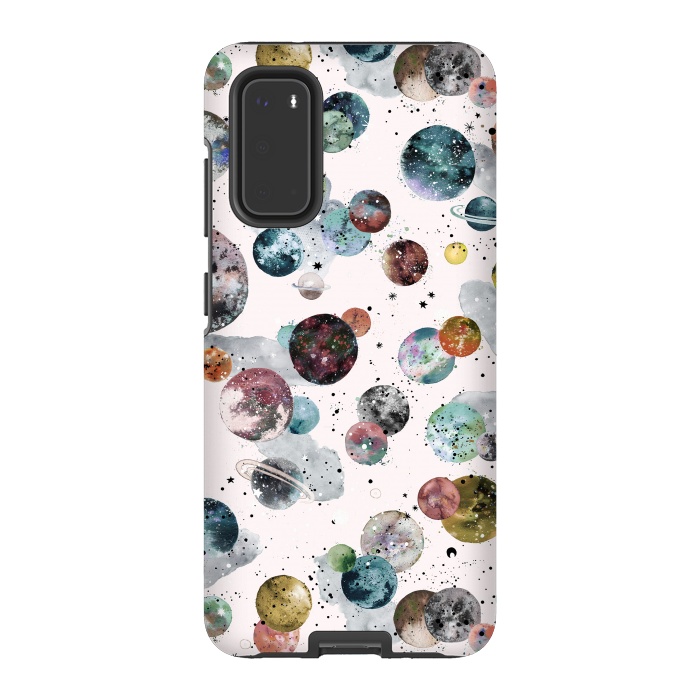 Galaxy S20 StrongFit Cosmic Planets and Constellations Multicolored by Ninola Design