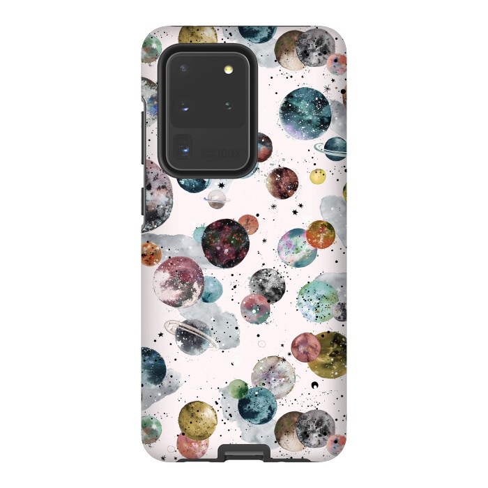 Galaxy S20 Ultra StrongFit Cosmic Planets and Constellations Multicolored by Ninola Design