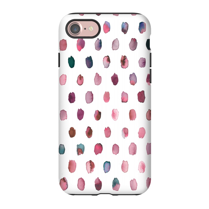 iPhone 7 StrongFit Artist Palette Pink Dots by Ninola Design