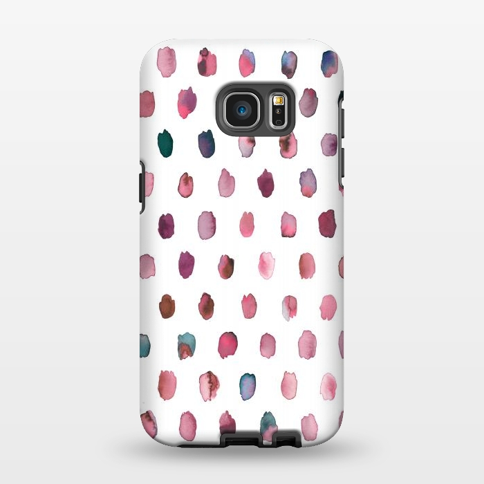 Galaxy S7 EDGE StrongFit Artist Palette Pink Dots by Ninola Design