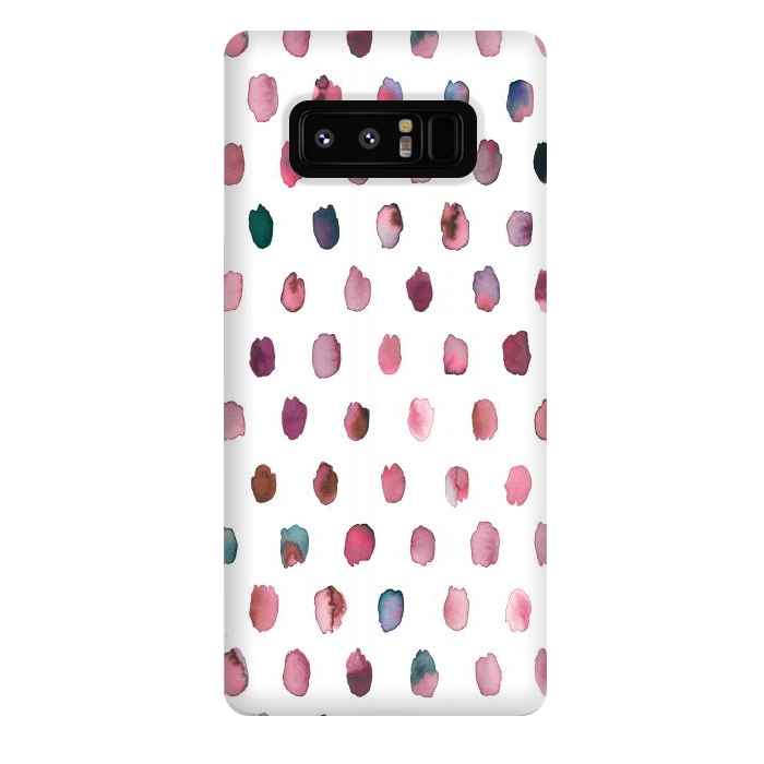 Galaxy Note 8 StrongFit Artist Palette Pink Dots by Ninola Design