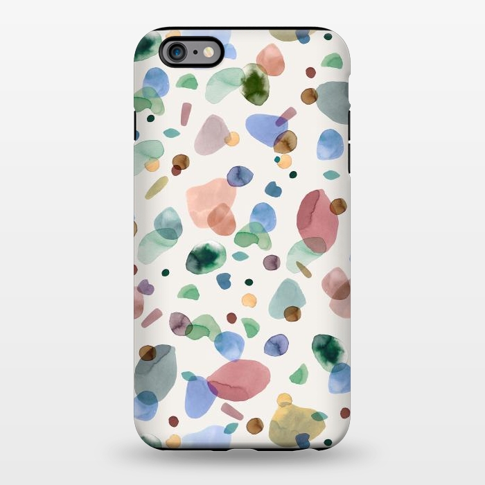 iPhone 6/6s plus StrongFit Pebbles Terrazo Rounded Memphis Multicolored by Ninola Design