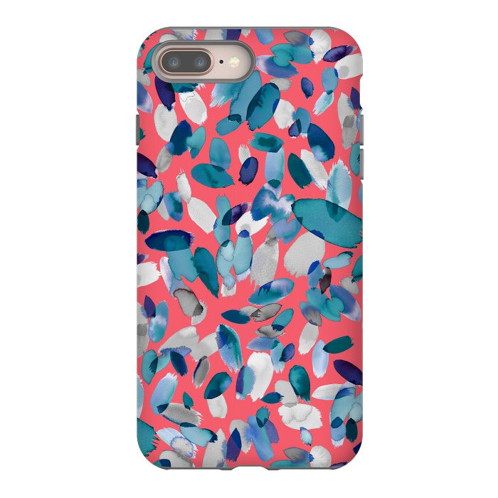 iPhone 7 plus StrongFit Abstract Petal Stains Colorful Red Blue by Ninola Design