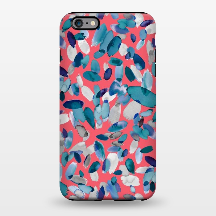 iPhone 6/6s plus StrongFit Abstract Petal Stains Colorful Red Blue by Ninola Design