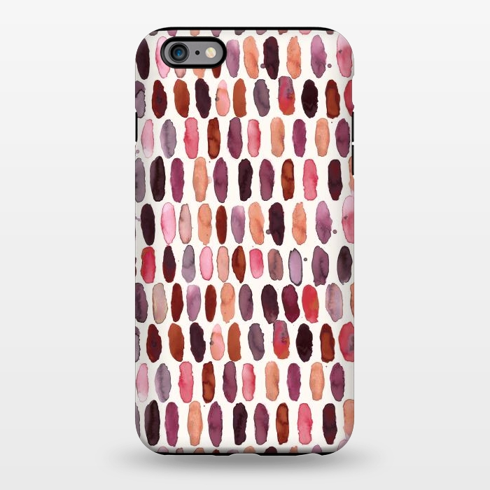 iPhone 6/6s plus StrongFit Pills Watercolor Dots Pink Orange Coral by Ninola Design