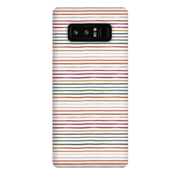 Galaxy Note 8 StrongFit Marker Stripes and Lines Orange Green by Ninola Design