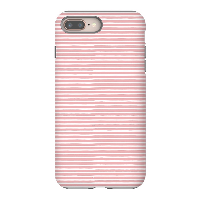iPhone 7 plus StrongFit Pink Gum Lines and Stripes by Ninola Design