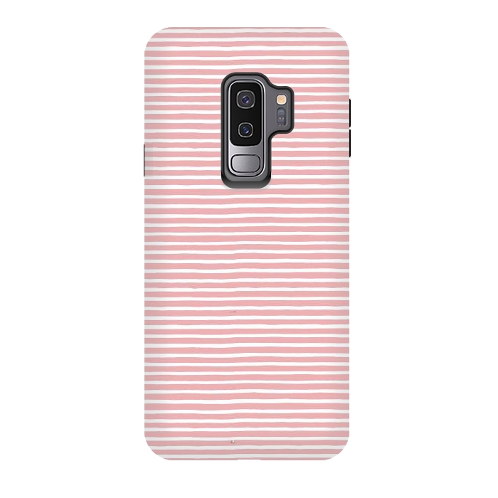 Galaxy S9 plus StrongFit Pink Gum Lines and Stripes by Ninola Design