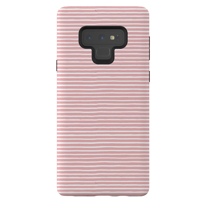 Galaxy Note 9 StrongFit Pink Gum Lines and Stripes by Ninola Design