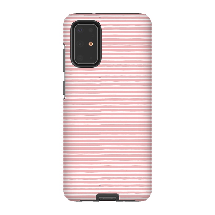Galaxy S20 Plus StrongFit Pink Gum Lines and Stripes by Ninola Design