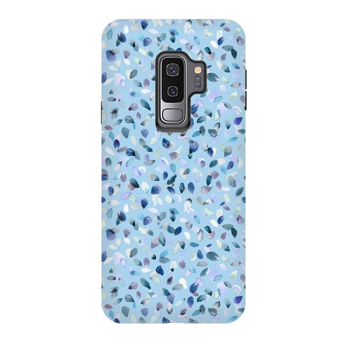 Galaxy S9 plus StrongFit Flower Petals Soft Blue by Ninola Design