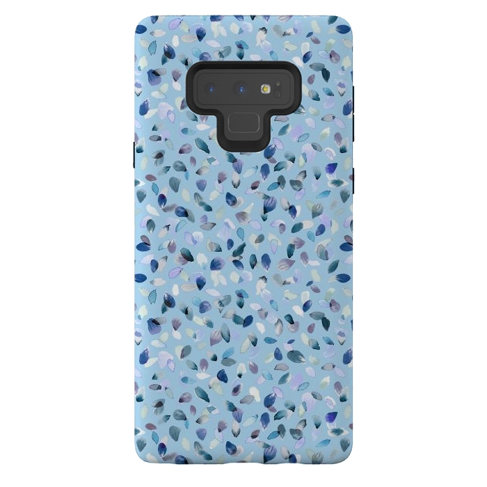 Galaxy Note 9 StrongFit Flower Petals Soft Blue by Ninola Design