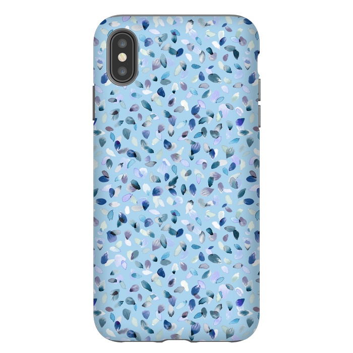 iPhone Xs Max StrongFit Flower Petals Soft Blue by Ninola Design