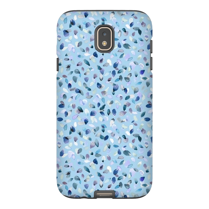 Galaxy J7 StrongFit Flower Petals Soft Blue by Ninola Design