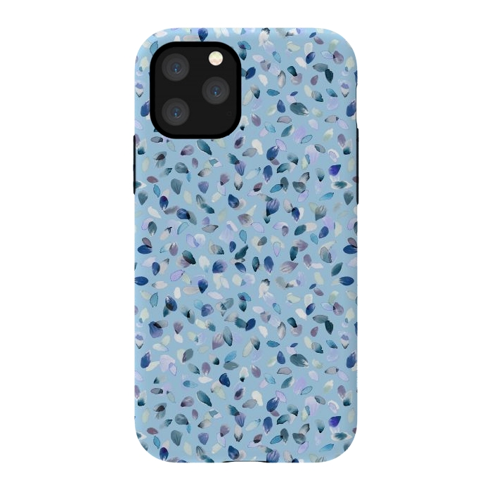 iPhone 11 Pro StrongFit Flower Petals Soft Blue by Ninola Design