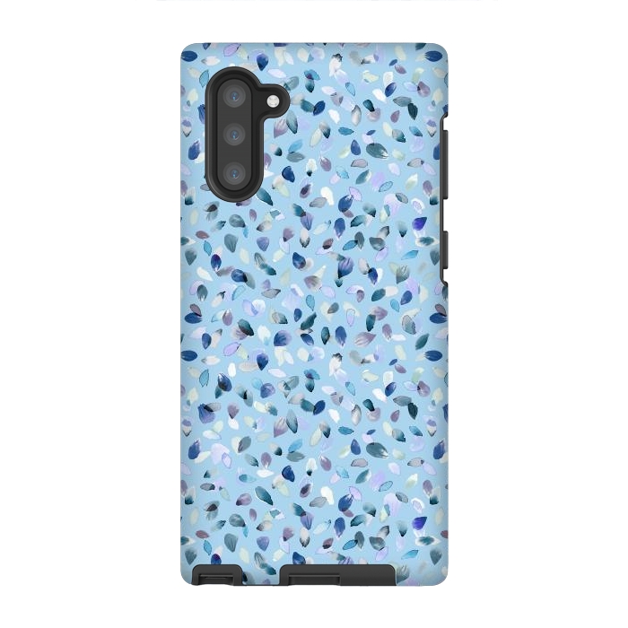 Galaxy Note 10 StrongFit Flower Petals Soft Blue by Ninola Design