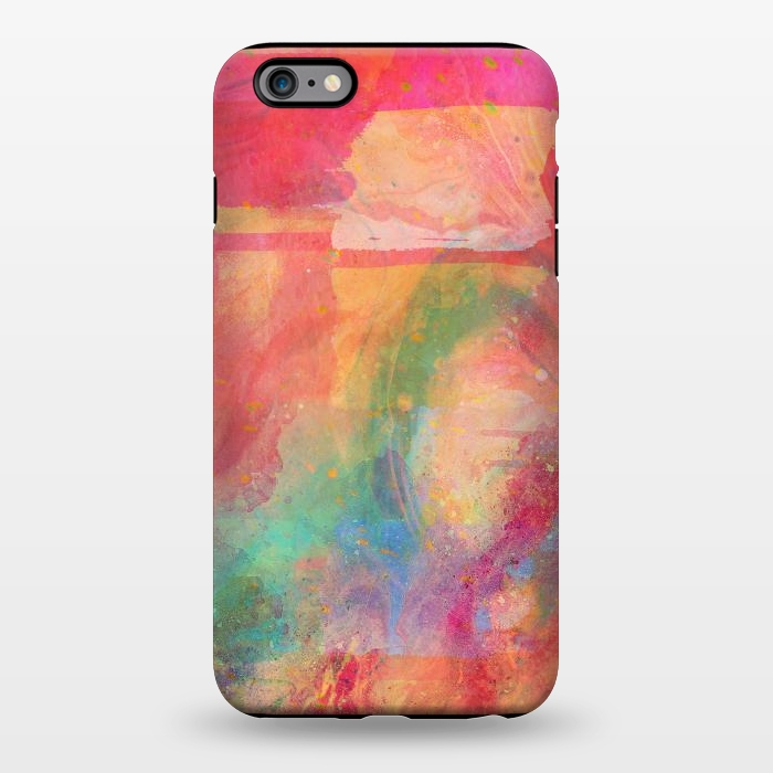iPhone 6/6s plus StrongFit Peach pink abstract watercolour design by Josie