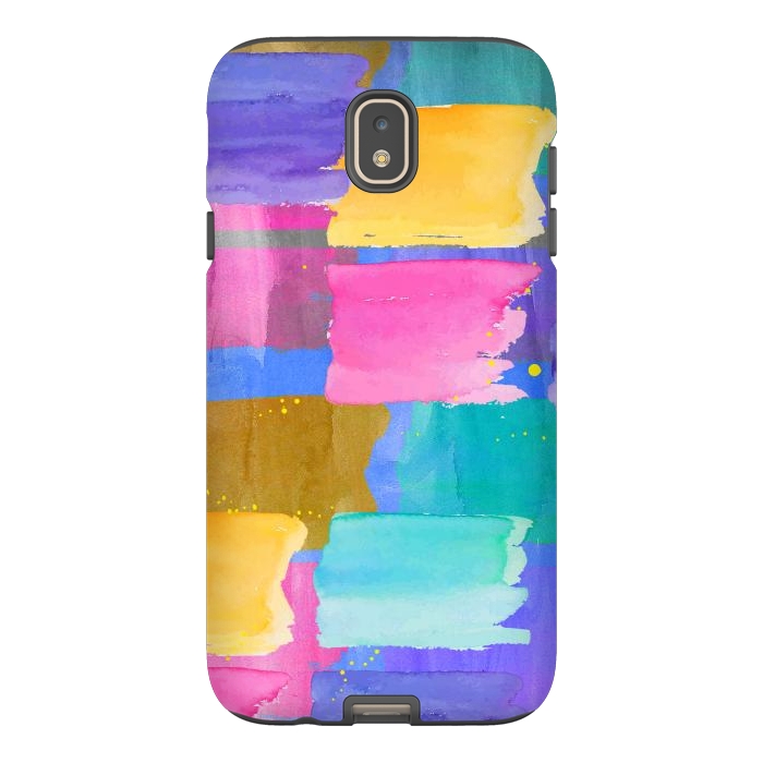 Galaxy J7 StrongFit Blue watercolor painting abstract design by Josie