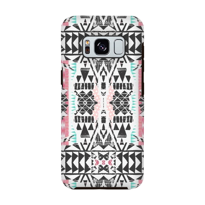 Galaxy S8 StrongFit Playful tribal ethnic triangles by Oana 