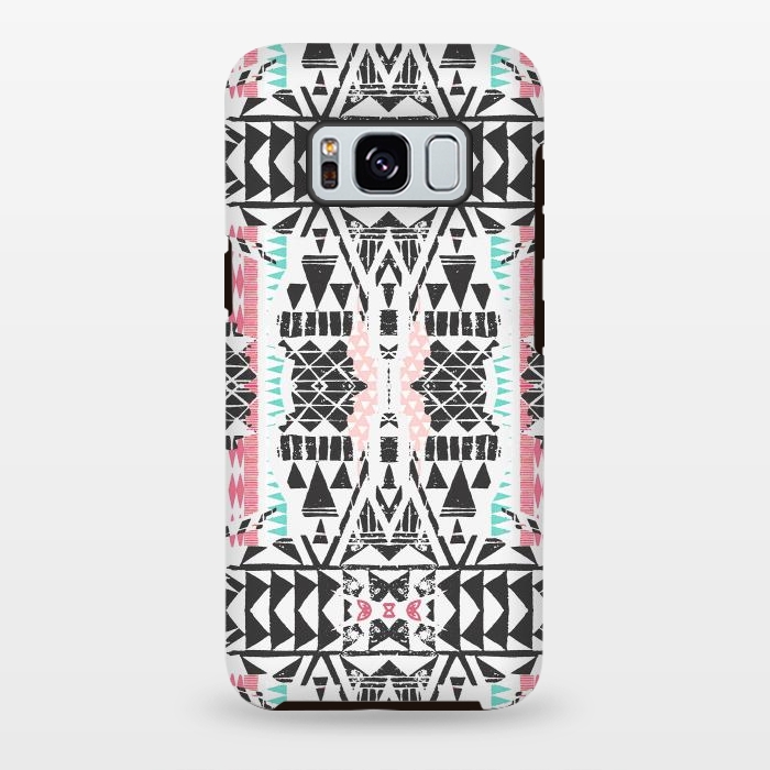 Galaxy S8 plus StrongFit Playful tribal ethnic triangles by Oana 