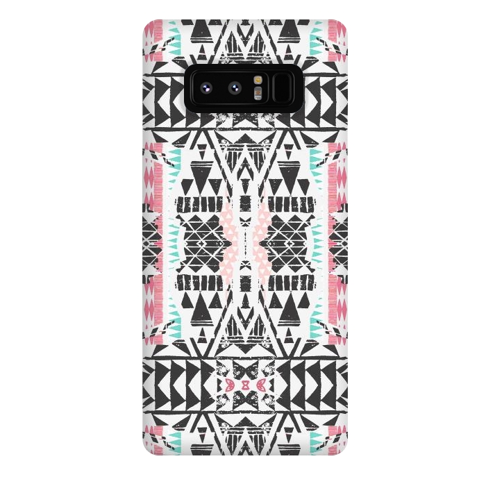 Galaxy Note 8 StrongFit Playful tribal ethnic triangles by Oana 