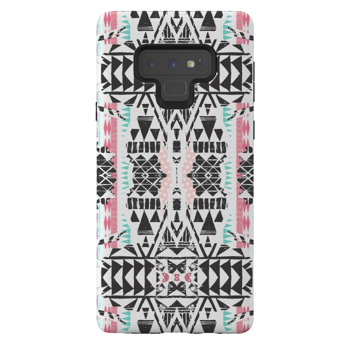 Galaxy Note 9 StrongFit Playful tribal ethnic triangles by Oana 