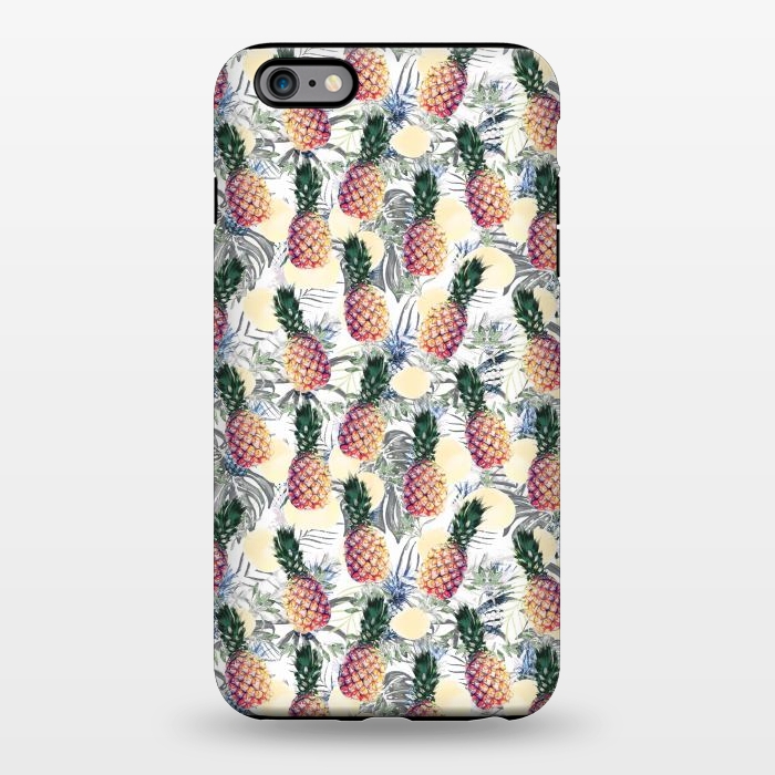 iPhone 6/6s plus StrongFit Pineapples and tropical leaves colorful pattern by Oana 