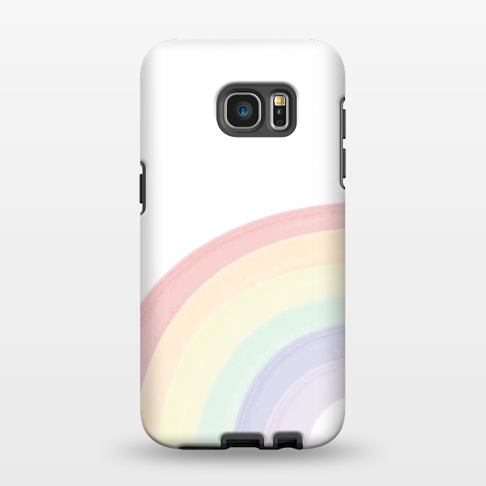 Galaxy S7 EDGE StrongFit Pastel Rainbow by Martina