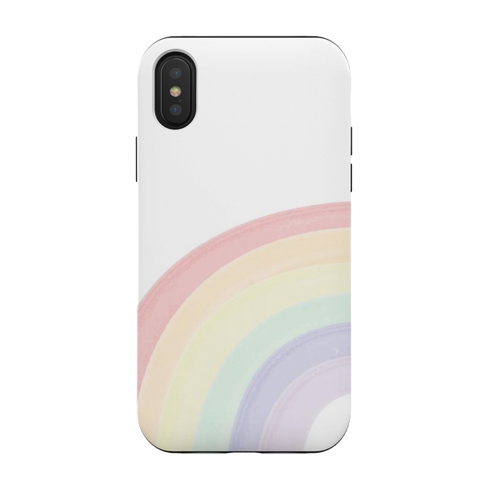 iPhone Xs / X StrongFit Pastel Rainbow by Martina