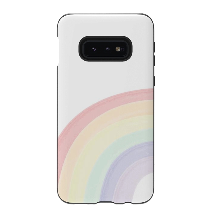 Galaxy S10e StrongFit Pastel Rainbow by Martina