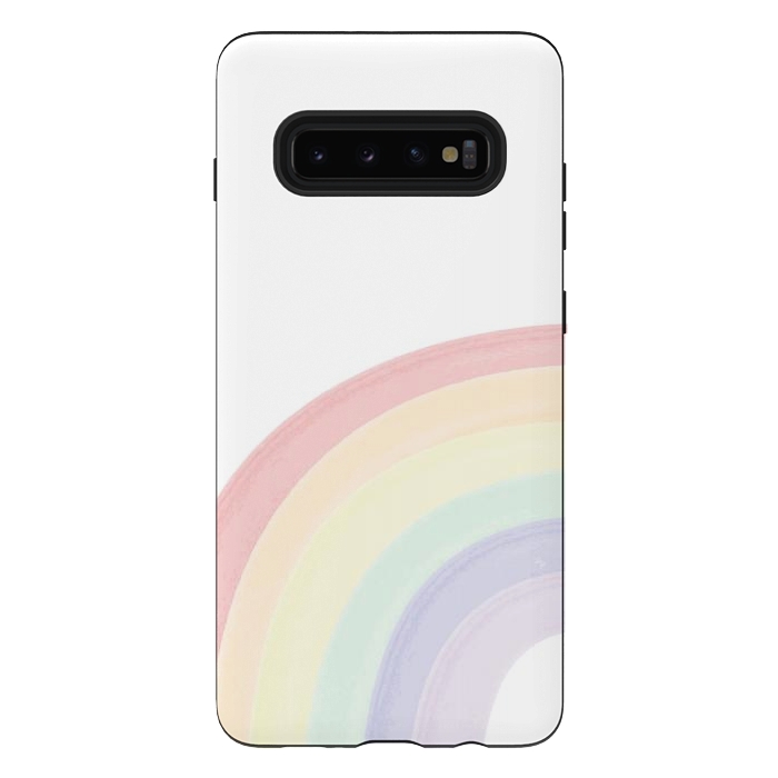 Galaxy S10 plus StrongFit Pastel Rainbow by Martina