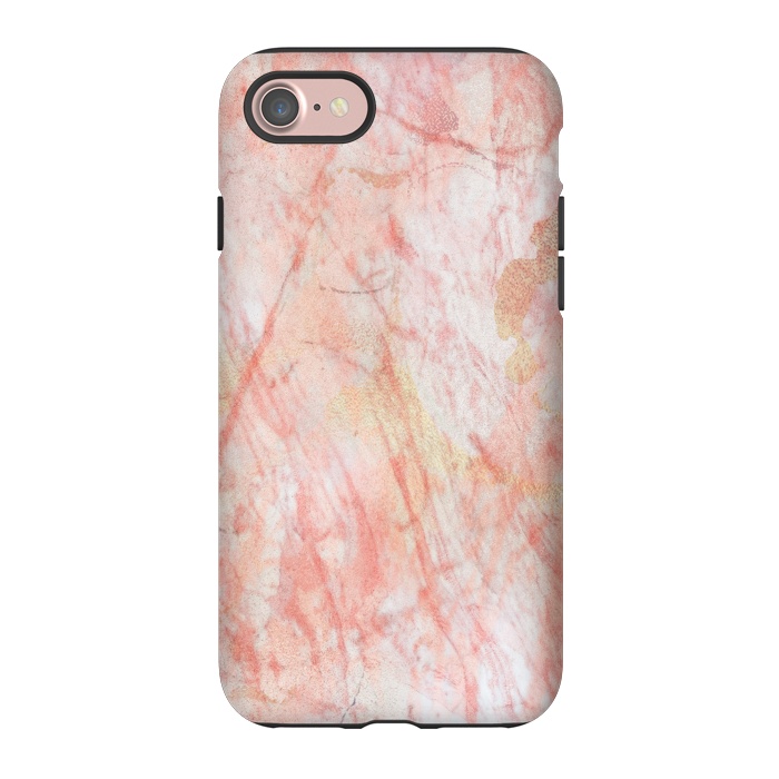 iPhone 7 StrongFit Pink Marble Stone by Martina