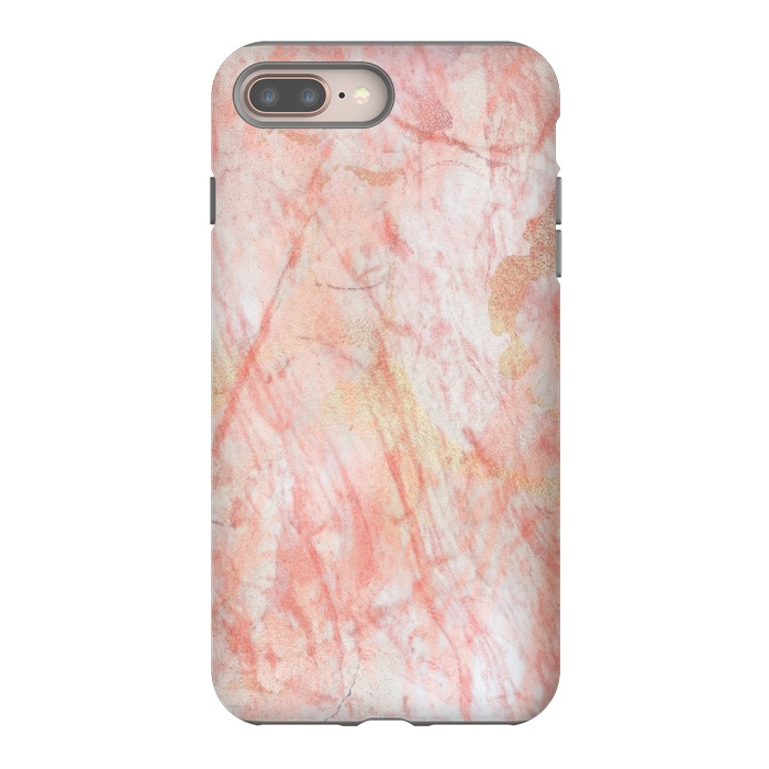 iPhone 7 plus StrongFit Pink Marble Stone by Martina