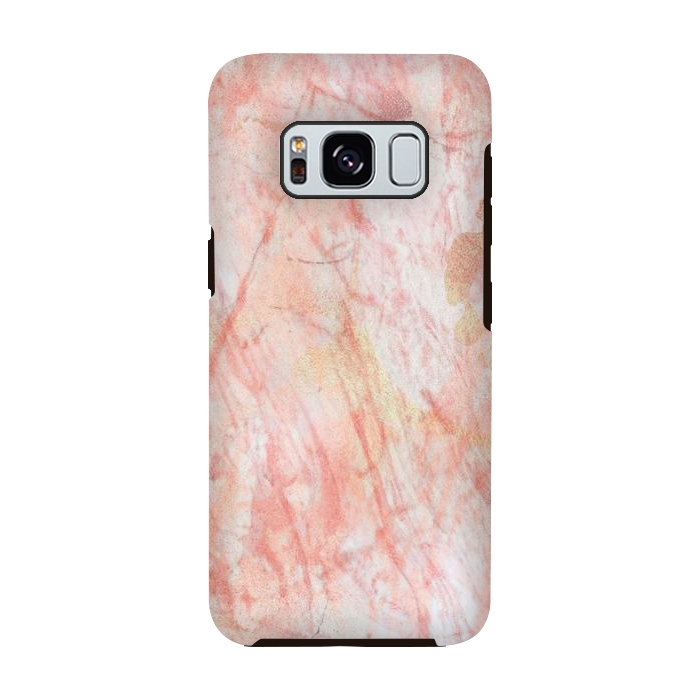 Galaxy S8 StrongFit Pink Marble Stone by Martina