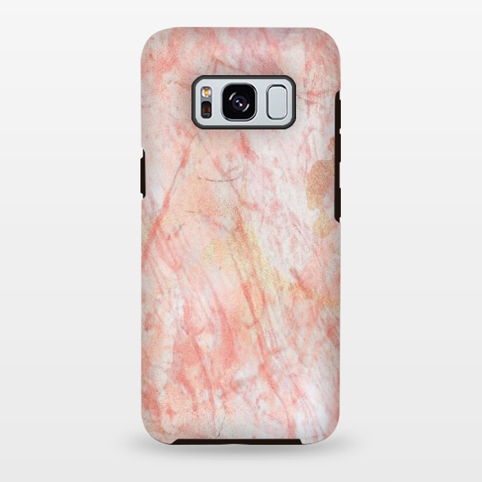 Galaxy S8 plus StrongFit Pink Marble Stone by Martina