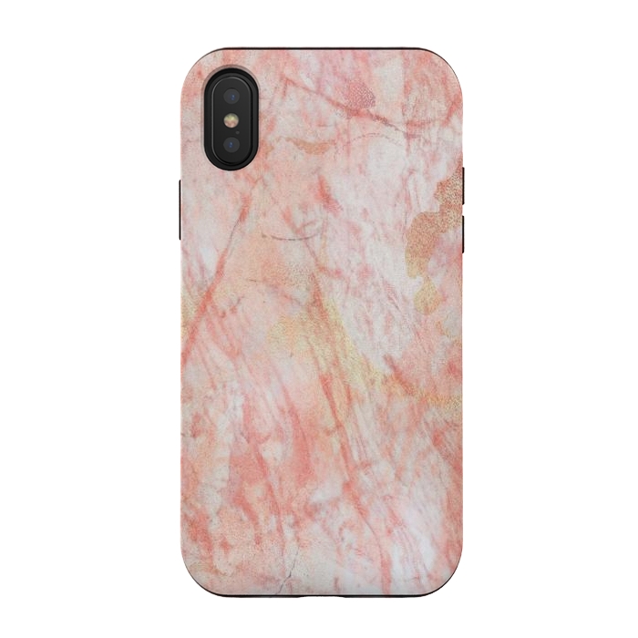 iPhone Xs / X StrongFit Pink Marble Stone by Martina