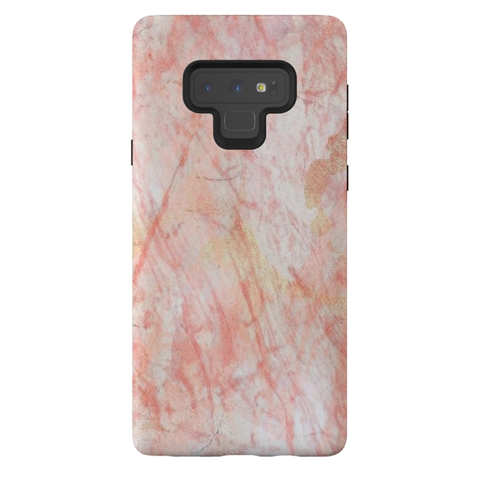 Galaxy Note 9 StrongFit Pink Marble Stone by Martina
