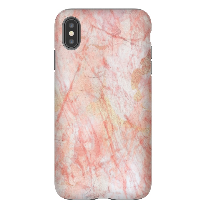 iPhone Xs Max StrongFit Pink Marble Stone by Martina