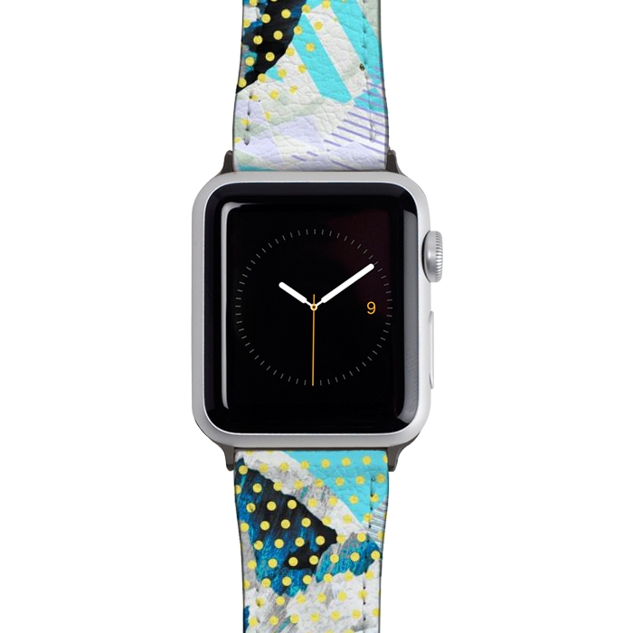 Watch 38mm / 40mm Strap PU leather Abstract geometric Memphis Art Deco design by Oana 