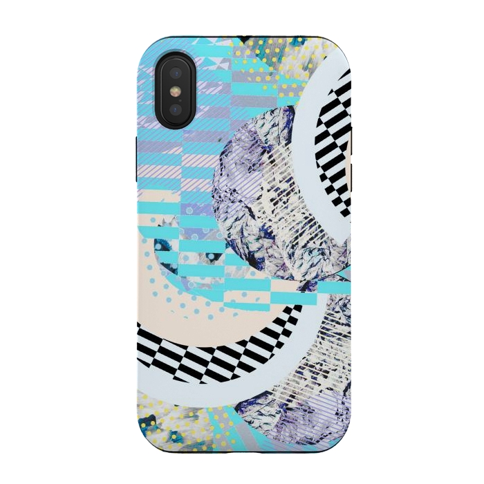 iPhone Xs / X StrongFit Abstract geometric Memphis Art Deco design by Oana 
