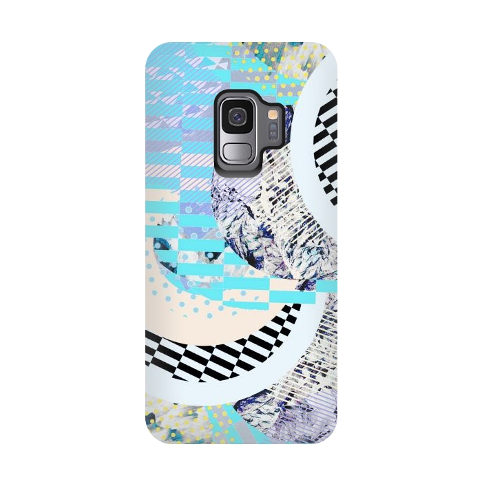 Galaxy S9 StrongFit Abstract geometric Memphis Art Deco design by Oana 
