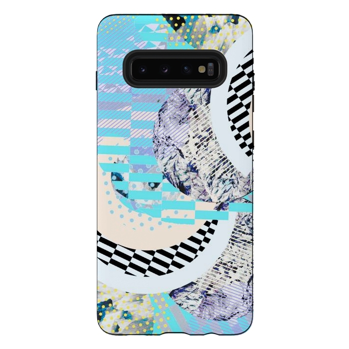 Galaxy S10 plus StrongFit Abstract geometric Memphis Art Deco design by Oana 