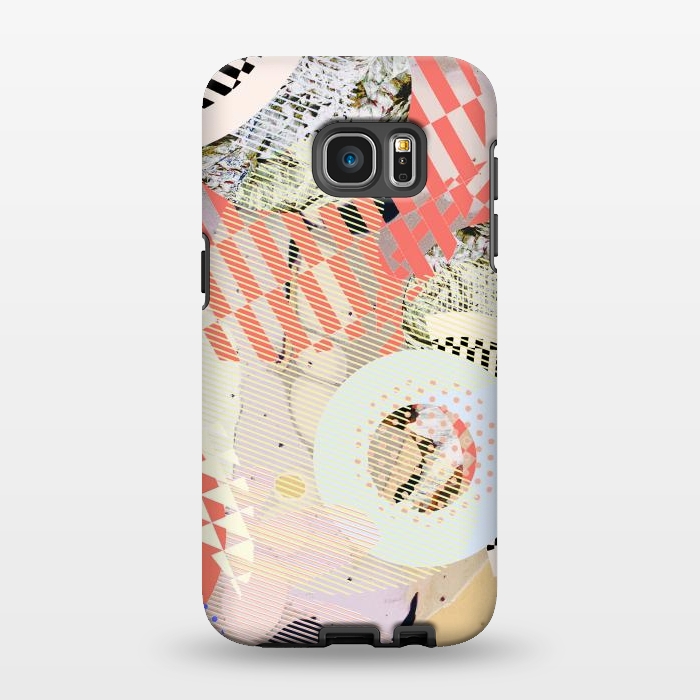 Galaxy S7 EDGE StrongFit Colorful abstract geometric Memphis art deco by Oana 