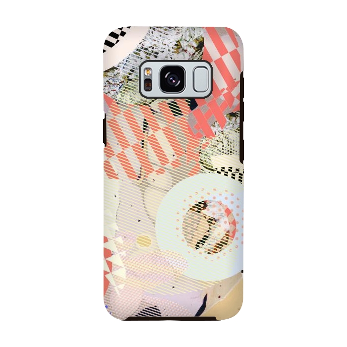 Galaxy S8 StrongFit Colorful abstract geometric Memphis art deco by Oana 