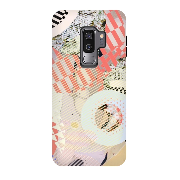 Galaxy S9 plus StrongFit Colorful abstract geometric Memphis art deco by Oana 