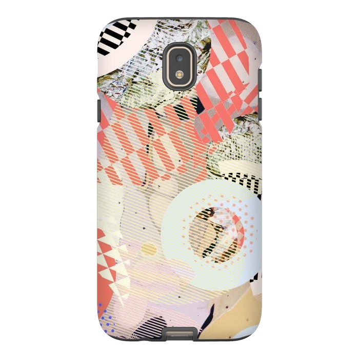 Galaxy J7 StrongFit Colorful abstract geometric Memphis art deco by Oana 