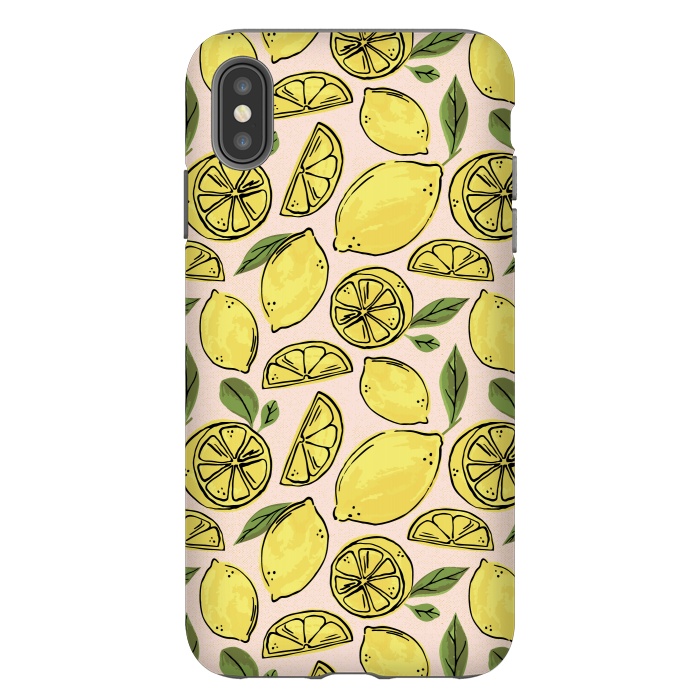 iPhone Xs Max StrongFit Lemons by Melissa Lee